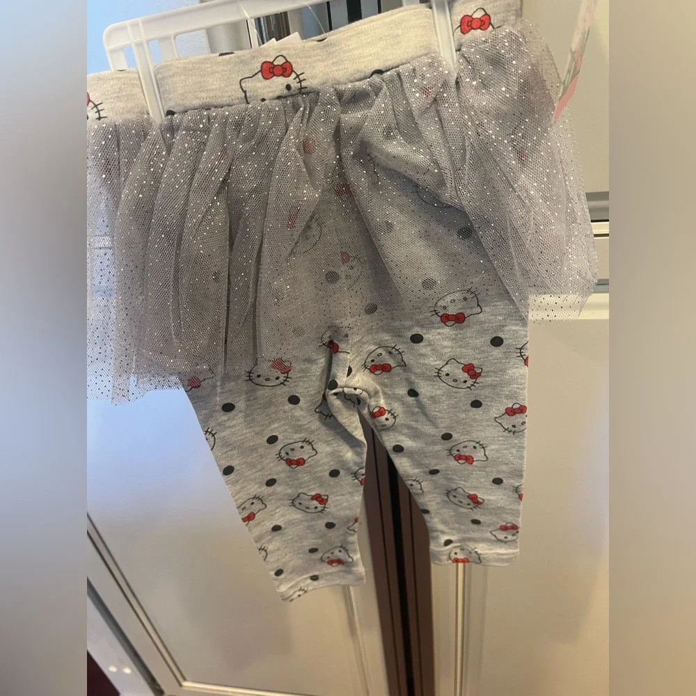 Hello Kitty Baby Onesie, Leggings Tutu and Headband Set